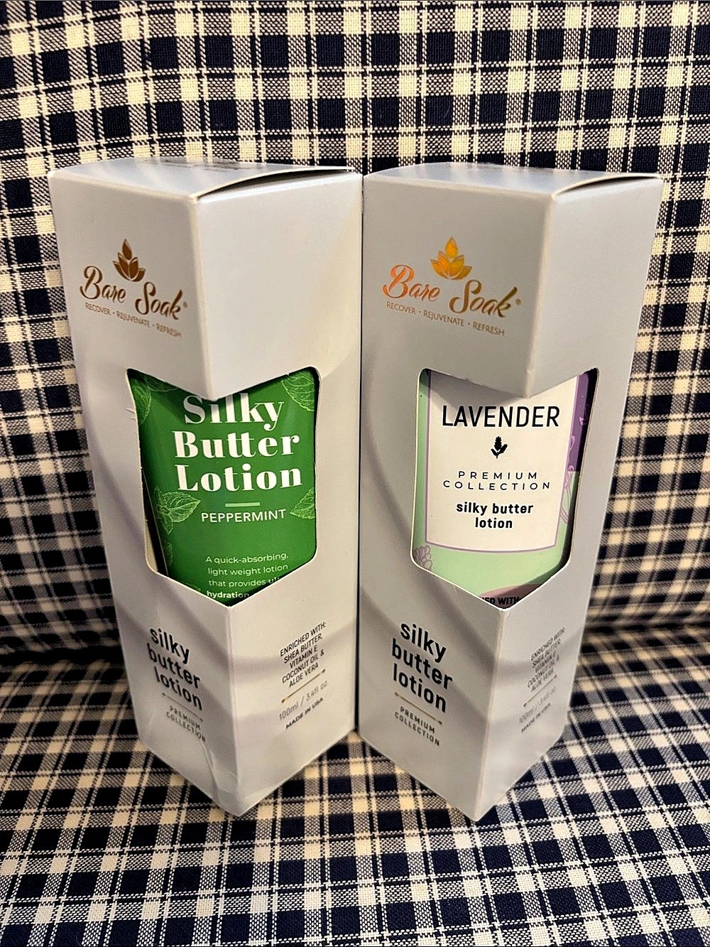 Bare soak Silky Butter Lotion Peppermint & Lavender Lotion NWT, choice of one
